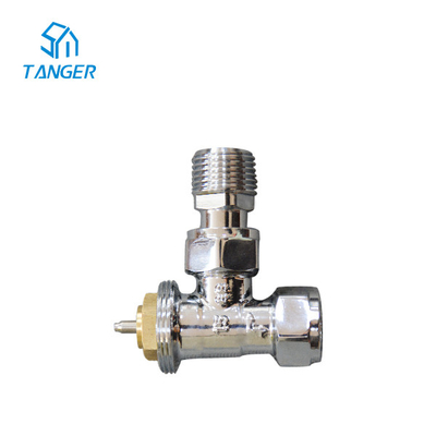 Gebürsteter thermostatischer Heizkörper Ventile geangeltes Trv Chrome 15mm X1/2“